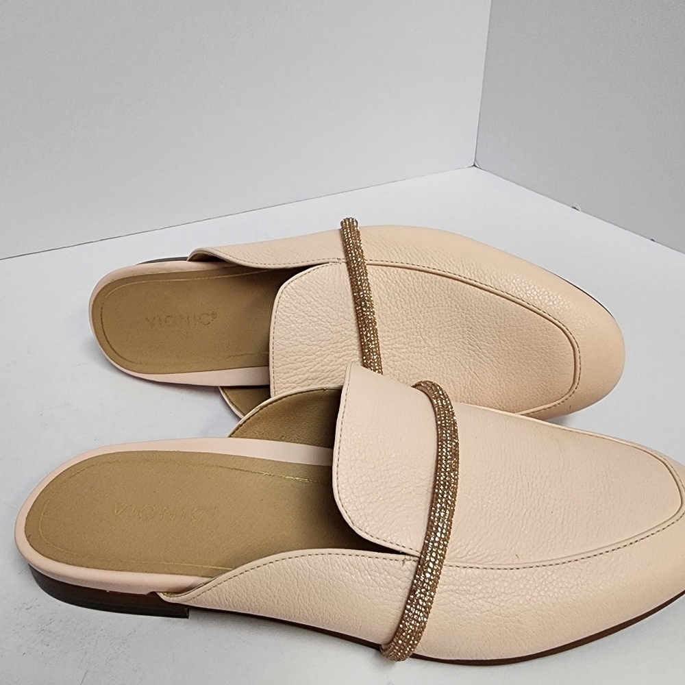 Vionic Women's Seraphina Leather Blush Pink Slip-On Mules Size 8.5 - Picture 5 of 8